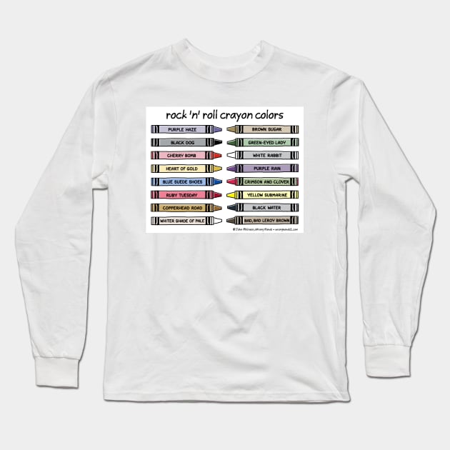 rock 'n' roll crayon colors Long Sleeve T-Shirt by WrongHands